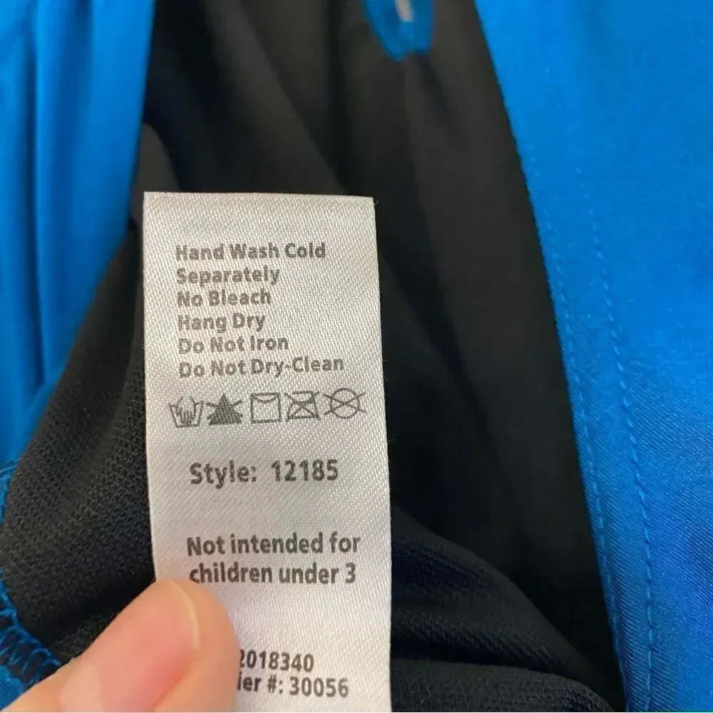 WEISSMAN Dance costume lyrical teal blue lace mesh These Days 12185 adult MA